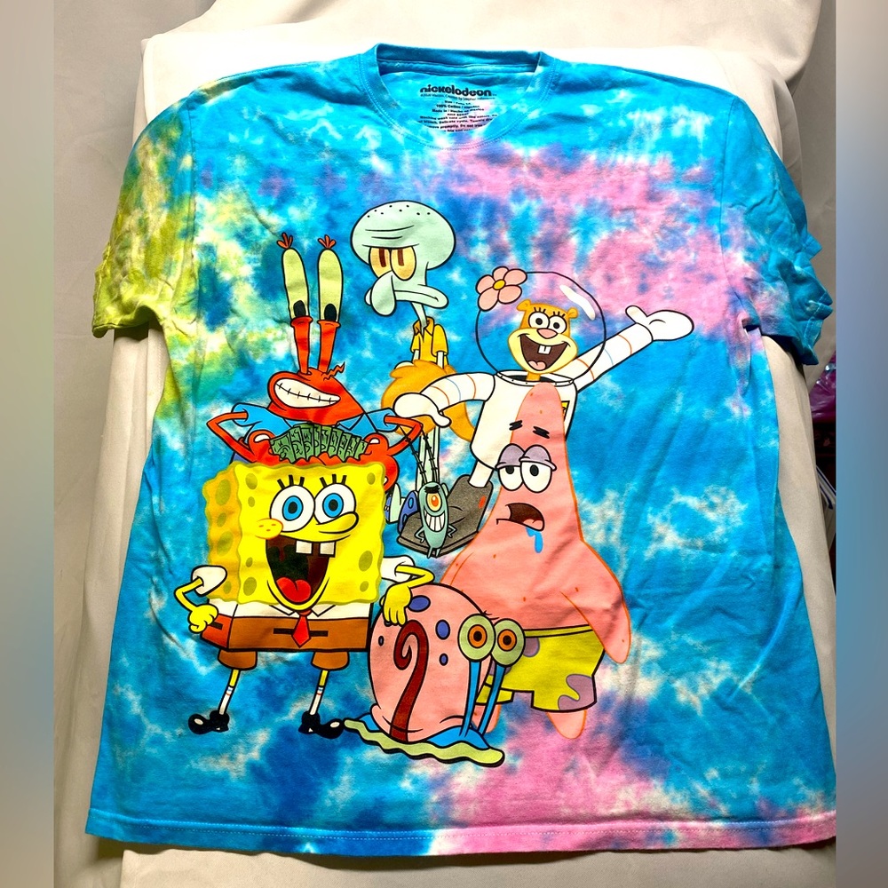Nickelodeon Sponge Bob Tie Dye Sz XL